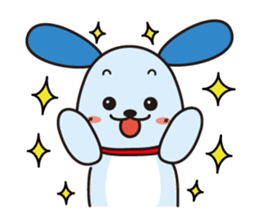 Lovely hanging ear dogs sticker #2845877