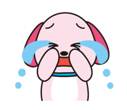 Lovely hanging ear dogs sticker #2845878