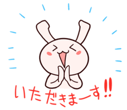Sticker of a rabbit loving rice sticker #2847603
