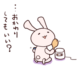 Sticker of a rabbit loving rice sticker #2847606