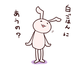 Sticker of a rabbit loving rice sticker #2847616