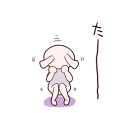 Sticker of a rabbit loving rice sticker #2847617