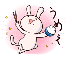 Sticker of a rabbit loving rice sticker #2847620