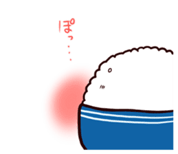 Sticker of a rabbit loving rice sticker #2847626