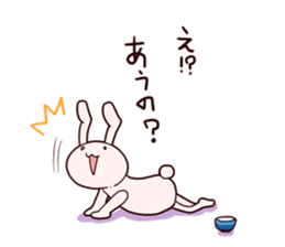 Sticker of a rabbit loving rice sticker #2847629