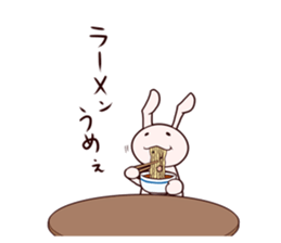 Sticker of a rabbit loving rice sticker #2847642