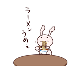 Sticker of a rabbit loving rice sticker #2847642