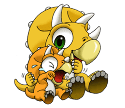 Q Dinosaur Family-English version sticker #2847727