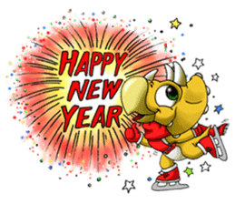 Q Dinosaur Family-English version sticker #2847736