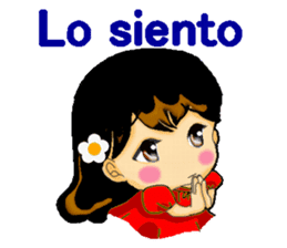 Cute Girl. Spanish Version sticker #2848212