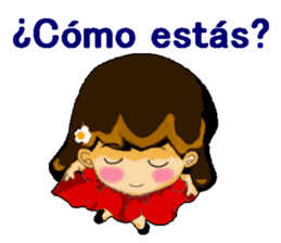 Cute Girl. Spanish Version sticker #2848214