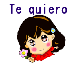 Cute Girl. Spanish Version sticker #2848219