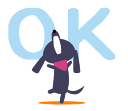 Cute dachshund sticker #2848548