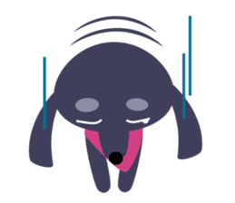 Cute dachshund sticker #2848551