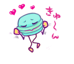 Handmade macaron thinking sticker #2848849