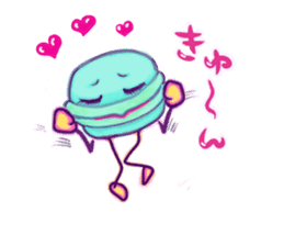 Handmade macaron thinking sticker #2848849