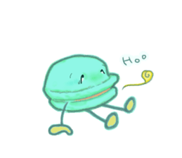 Handmade macaron thinking sticker #2848864