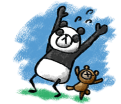 Do your best. Panda man sticker #2849249