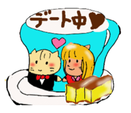 Cat cafe!Latte sticker #2850071