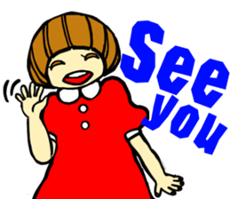 pink bear and a girl's sticker #2850366