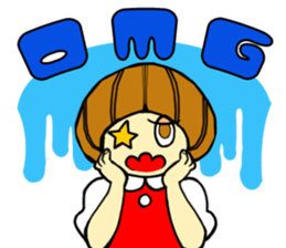 pink bear and a girl's sticker #2850401