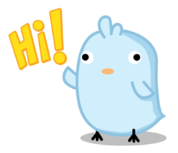 Chiketori little blue chicks sticker #2851323
