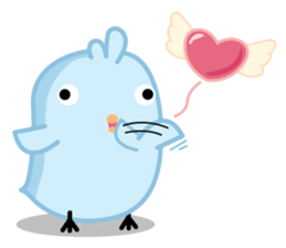 Chiketori little blue chicks sticker #2851324