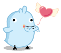 Chiketori little blue chicks sticker #2851324