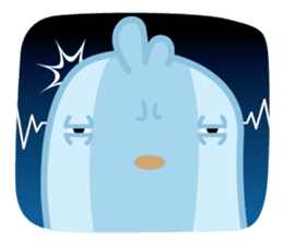 Chiketori little blue chicks sticker #2851325