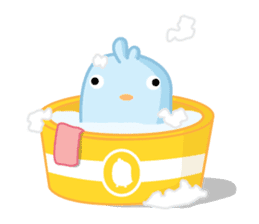 Chiketori little blue chicks sticker #2851328