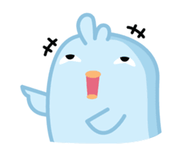 Chiketori little blue chicks sticker #2851329
