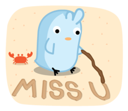 Chiketori little blue chicks sticker #2851330