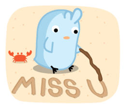 Chiketori little blue chicks sticker #2851330