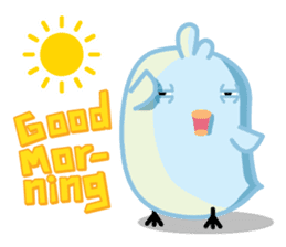 Chiketori little blue chicks sticker #2851331