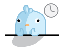 Chiketori little blue chicks sticker #2851333