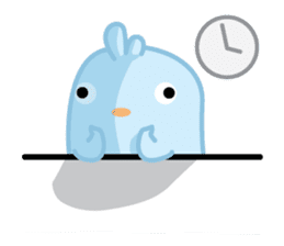 Chiketori little blue chicks sticker #2851333