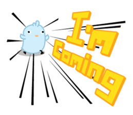 Chiketori little blue chicks sticker #2851334