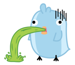 Chiketori little blue chicks sticker #2851338