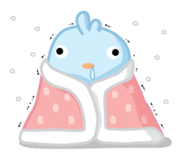 Chiketori little blue chicks sticker #2851340