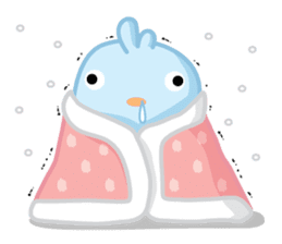 Chiketori little blue chicks sticker #2851340