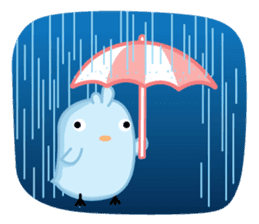 Chiketori little blue chicks sticker #2851341