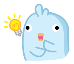 Chiketori little blue chicks sticker #2851342