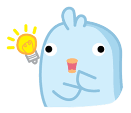 Chiketori little blue chicks sticker #2851342