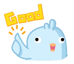 Chiketori little blue chicks sticker #2851343