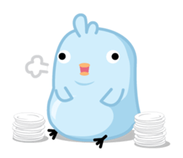 Chiketori little blue chicks sticker #2851344