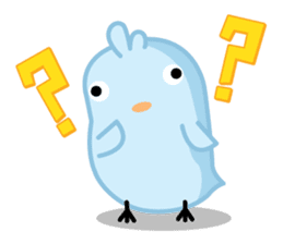 Chiketori little blue chicks sticker #2851346