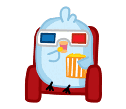 Chiketori little blue chicks sticker #2851349