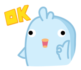 Chiketori little blue chicks sticker #2851351