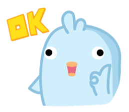 Chiketori little blue chicks sticker #2851351