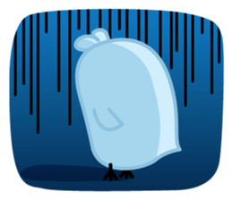 Chiketori little blue chicks sticker #2851353